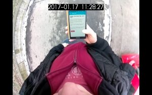 Participant using the CoCoQuest app